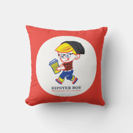 Hipster Boy - Parody illustration - Cushion Kudde