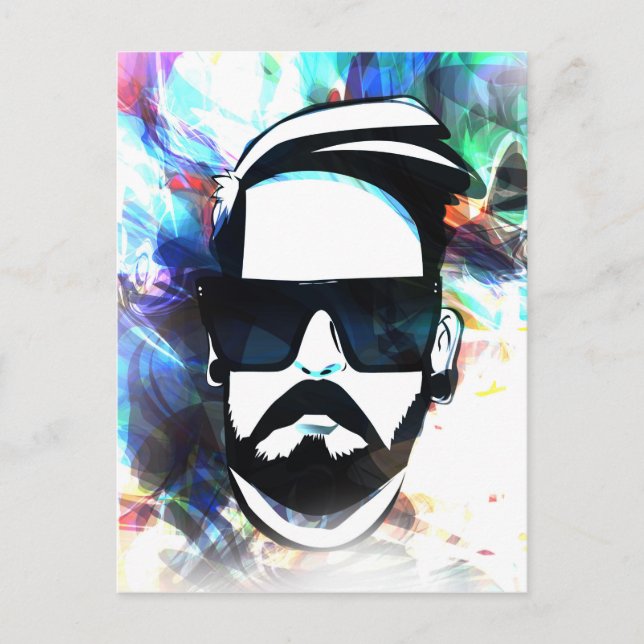 Hipster Boy Vykort (Framsida)