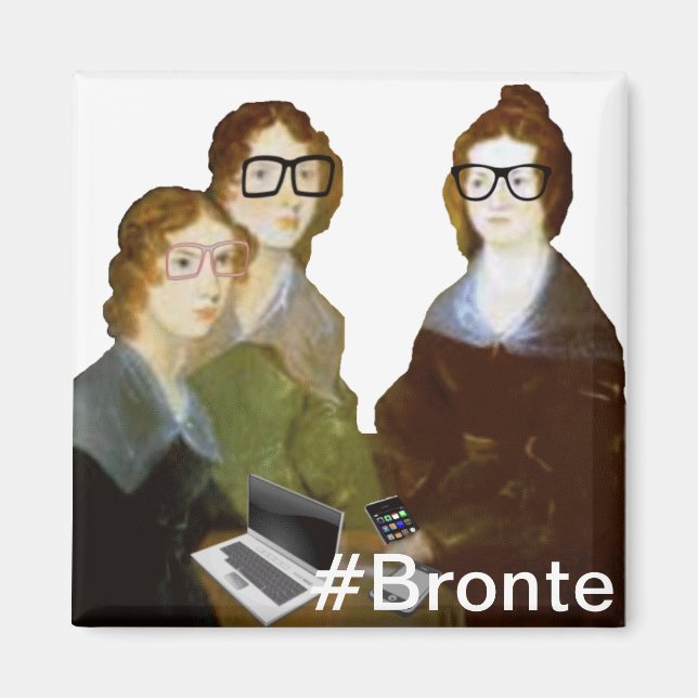 Hipster Bronte Sisters Magnet (Framsidan)