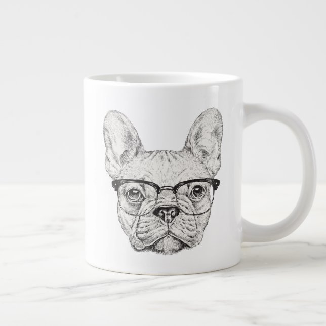 Hipster Bulldog Jumbo Mugg (Höger)