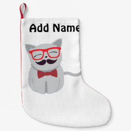 Hipster Cat Liten Julstrumpa