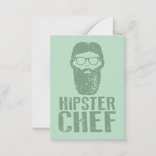 Hipster Chef Anteckningskort (Framsida)