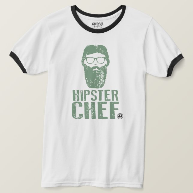 Hipster Chef Ringer T Shirt (Design framsida)
