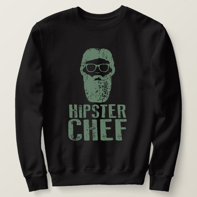 Hipster Chef Sweatshirt (Design framsida)