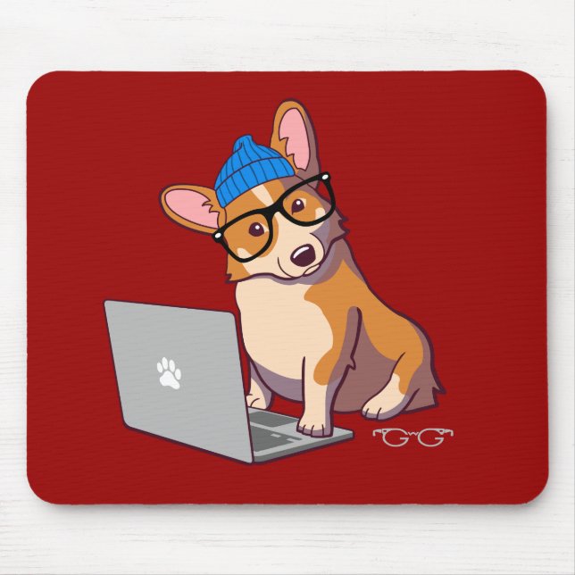 Hipster Corgi 2 (utan text) Musmatta (Framsidan)