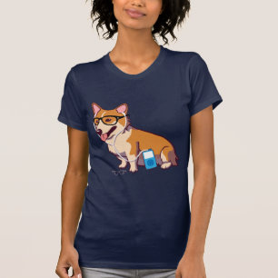 Hipster Corgi T-Shirt (utan text)