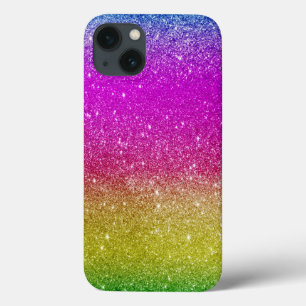 Hipster Cute Bright Rosa Magenta Glitter Rainbow