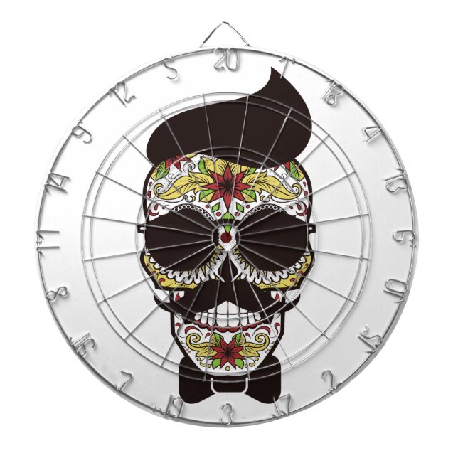 Hipster Day of the dead Skull Darttavla (Framsidan)