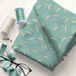 Hipster Eyeglasses och Mustache #6 ID1073 Tyg