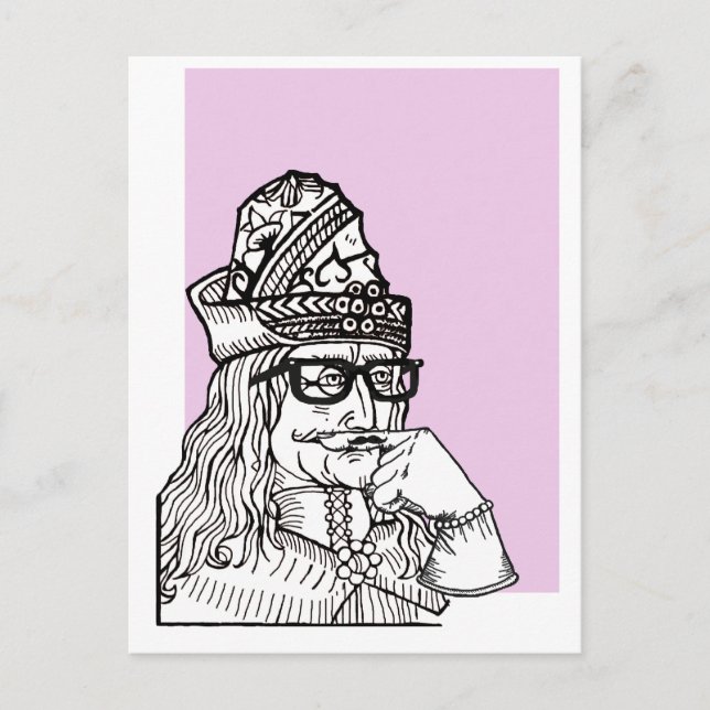 Hipster farbror Vlad Vykort (Framsida)