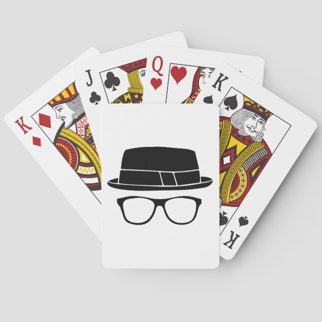 Hipster Fedora Casinokort (Baksidan)