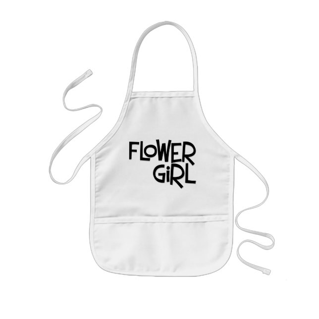 Hipster Flower Girl Barnförkläde (Framsidan)