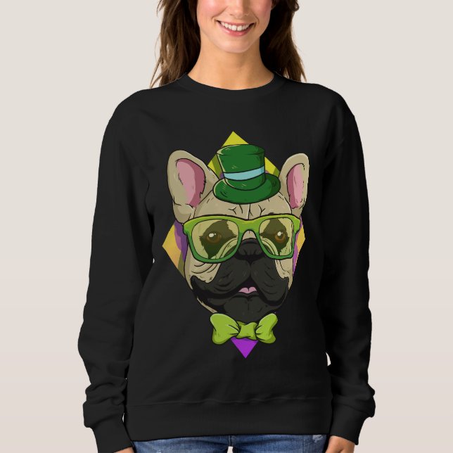 Hipster Fransk Bulldog Cute Fransk Bulldog Älskare T Shirt (Framsida)