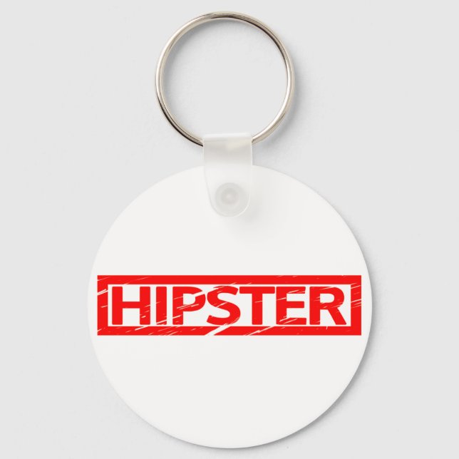 Hipster Frimärke Nyckelring (Framsida)
