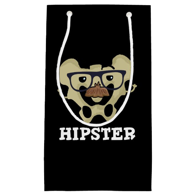 Hipster Funny Hip Bone Anatomy Pun Mörk BG (Framsidan)