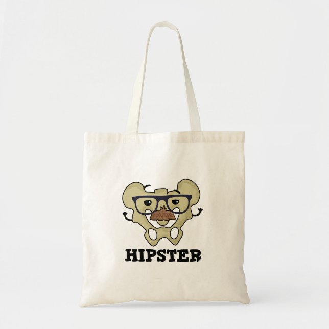 Hipster Funny Hip Bone Anatomy Pun Tygkasse (Framsidan)