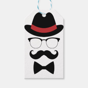Hipster gentleman Inslag Presentetikett