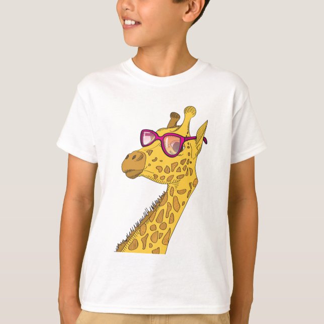 Hipster Giraffe T-shirt (Framsida)