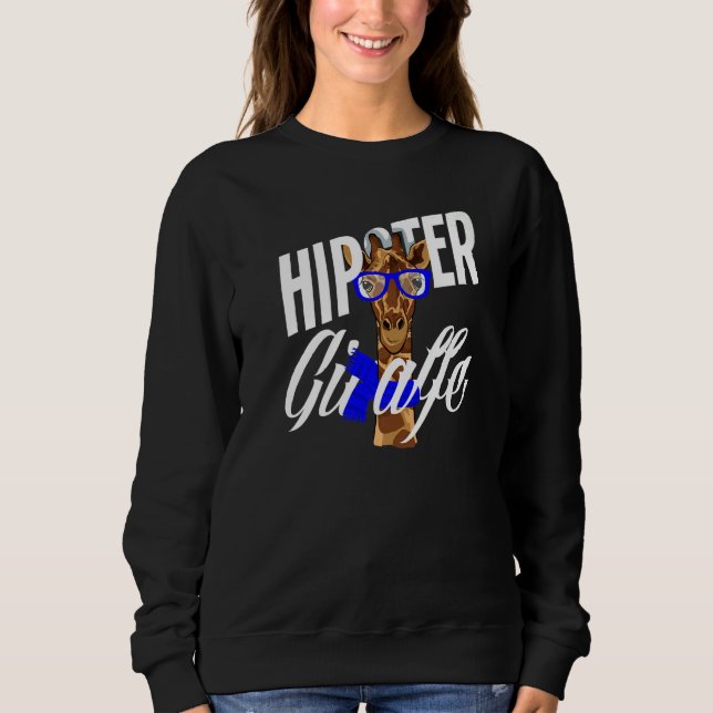 Hipster Giraffe With Glasses  Giraffe T Shirt (Framsida)
