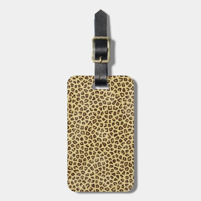 Hipster girly Cheetah Animal Print Mönster Bagagebricka (Vertikal Framsida)