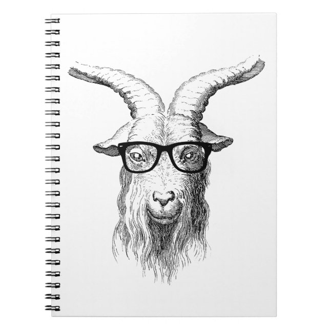 Hipster Goat Anteckningsbok (Framsidan)