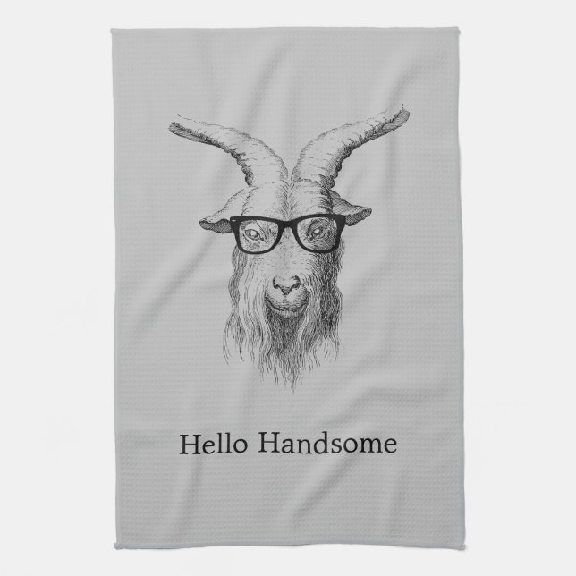 Hipster Goat Kökshandduk (Vertikal)