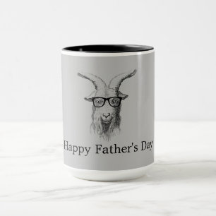 Hipster Goat med glas Mugg