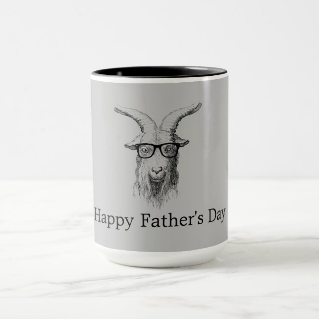 Hipster Goat med glas Mugg (Center)