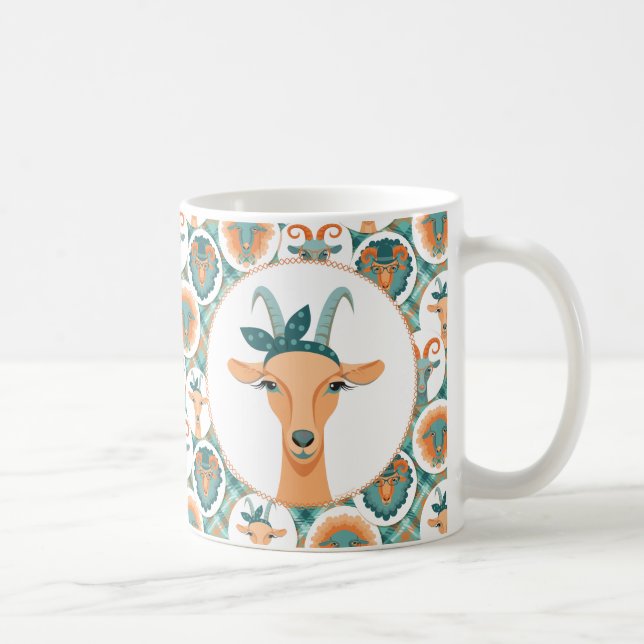 Hipster Goats | av totaltGoatally™ Kaffemugg (Höger)
