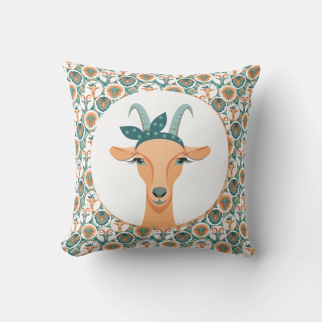 Hipster Goats | av totaltGoatally™ Kudde (Framsida)