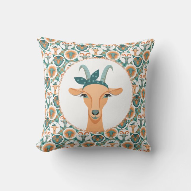 Hipster Goats | av totaltGoatally™ Kudde (Framsida)