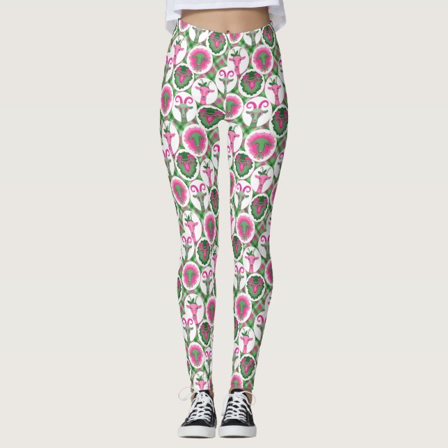 Hipster Goats | av totaltGoatally™ Leggings (Framsida)
