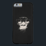 Hipster Gorilla with Glass Barely There iPhone 6 Skal<br><div class="desc">Du  en vanlig fästman med den ädla gorillan. Och möjligen en gemensam ömhet. Gorillan var nere med djungelbostaden innan det var coola.</div>