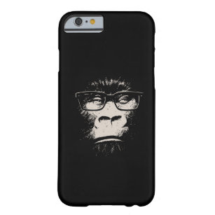 Hipster Gorilla with Glass Barely There iPhone 6 Skal