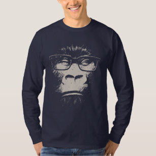 Hipster Gorilla with Glass Tee Shirt