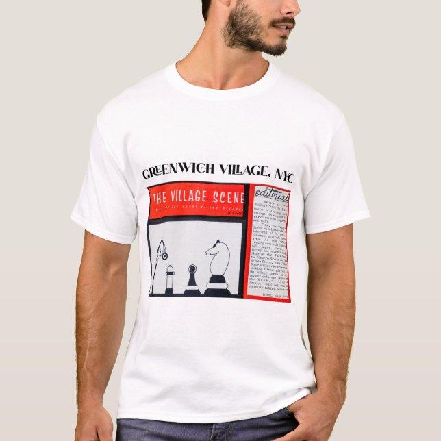 Hipster Greenwich Village, NYC T Shirt (Framsida)