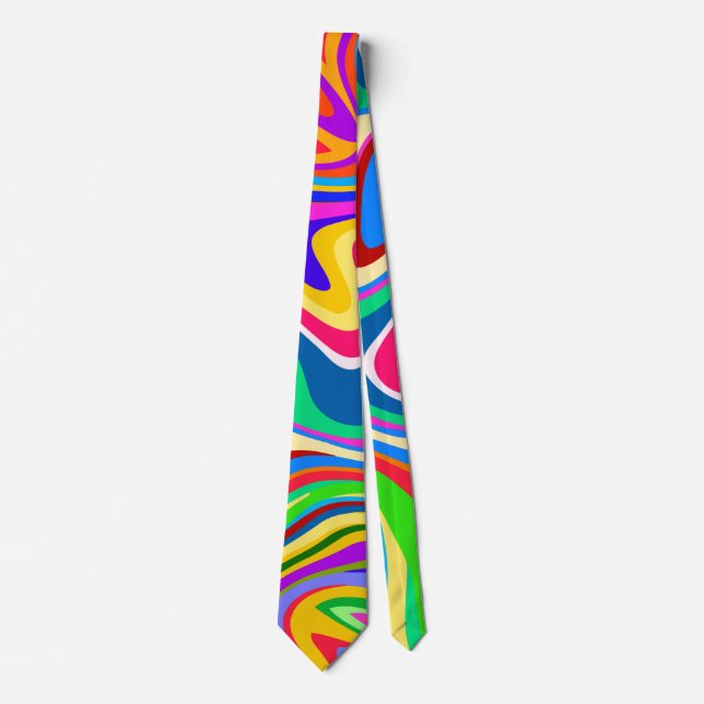 Hipster Groovy Retro Rainbow Yta Mönster Slips (Framsida)