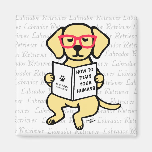 Hipster Gult Labour Puppy Magnet (Framsidan)