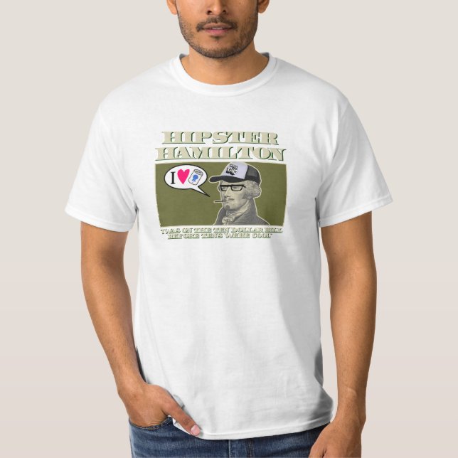 Hipster Hamilton T-shirt (Framsida)