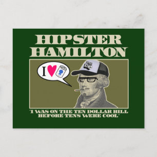 Hipster Hamilton Vykort