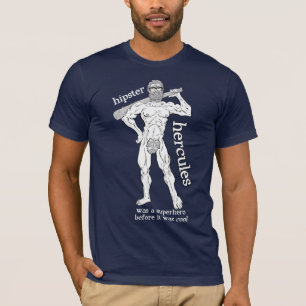 Hipster Hercules (för mörka skjortor) Tee Shirt