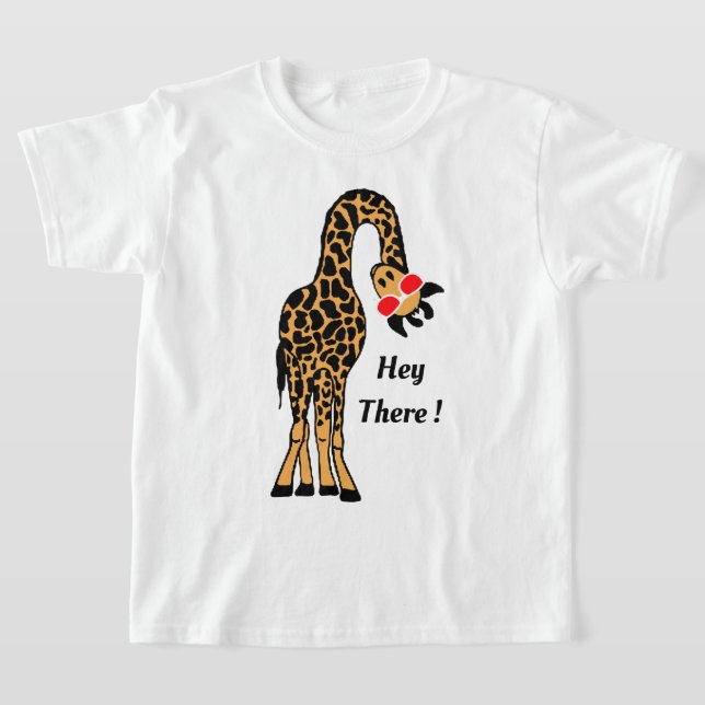 Hipster Hi Anpassningsbar, roligt Giraffe T-shirt- T Shirt (Laydown)