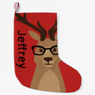 Hipster-Hjortens Personlig Liten Julstrumpa