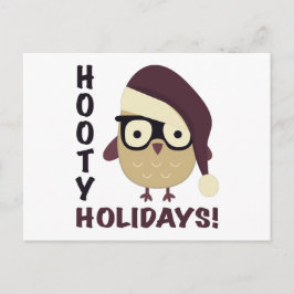Hipster Hooty Helgdagar! Helg Vykort
