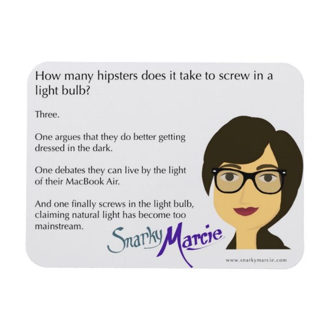 Hipster Humor Magnet (Horisontell)