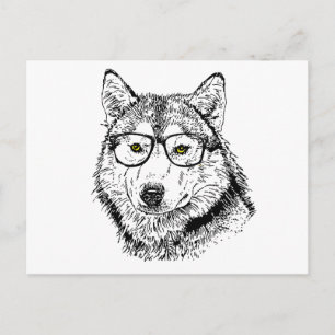 Hipster Hund Vykort