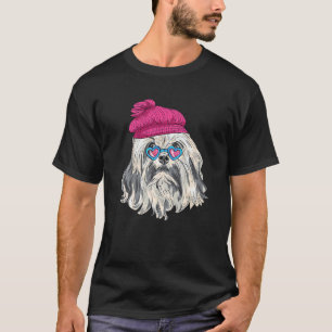 Hipster Hund Wearing Glasses Goofy Geek Hund 3 T Shirt