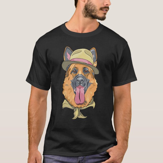 Hipster Hund Wearing Scarf Goofy Geek Hund T Shirt (Framsida)
