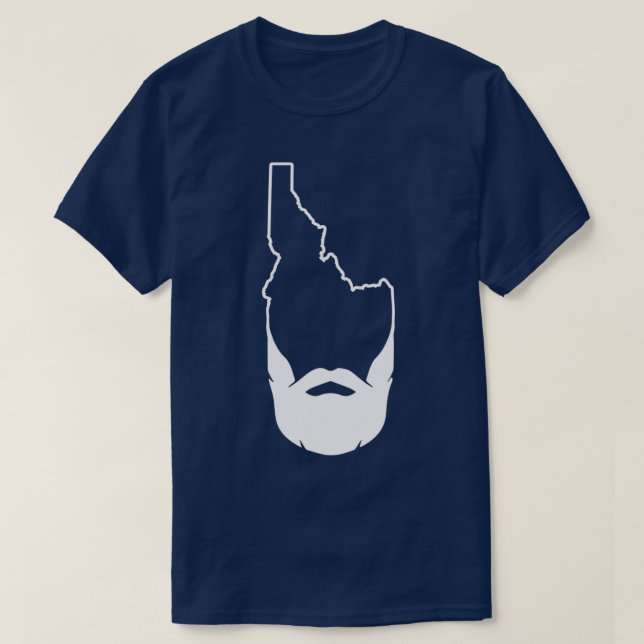 Hipster Idaho Beard Boise Idaho FamousPotato T Shirt (Design framsida)