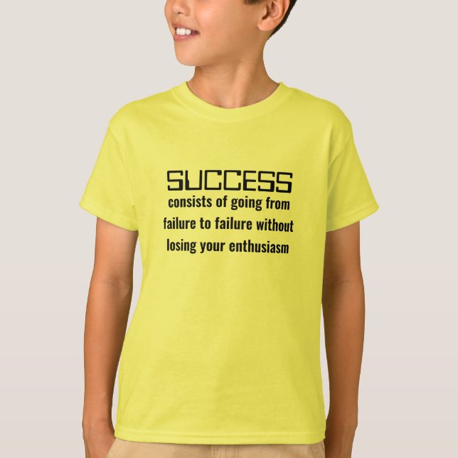 Hipster Inspirational Motivational Success Kids T Shirt (Framsida)